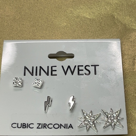 Brand new 3 pack Nine West cubic zirconia earrings. - Picture 6 of 11